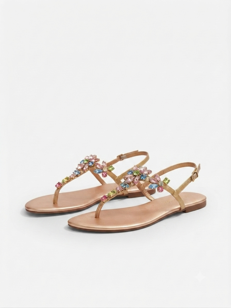 Sandali gioiello con suola gold