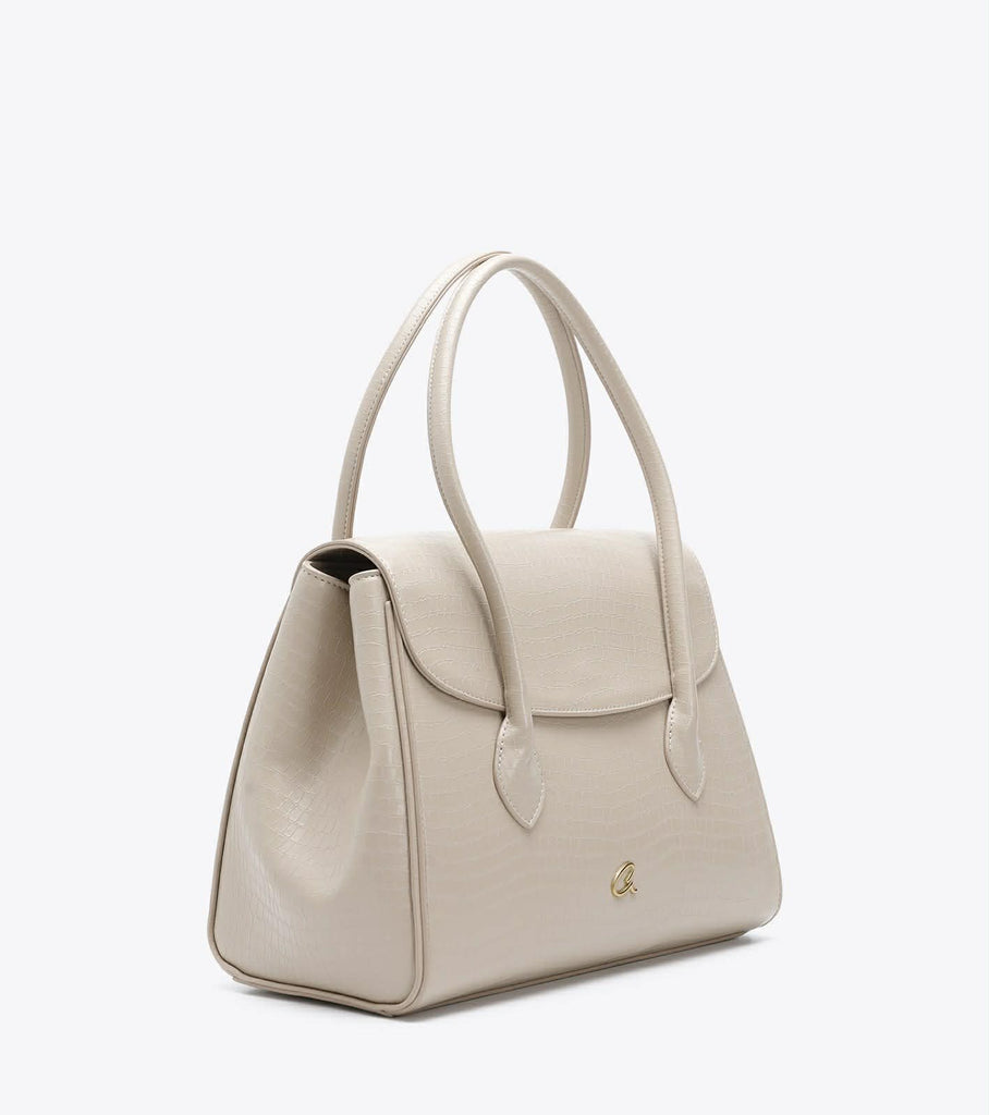 BORSA AXEL 1010-3464 IN COCCODRILLO CON DOPPIO MANICO E PATTA