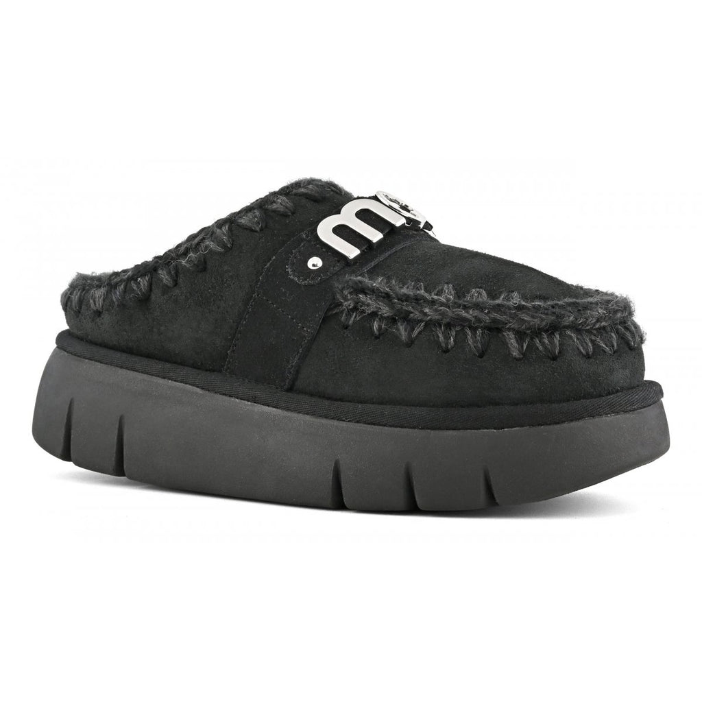 Scarpe MOU Bounce clog metal logo MU.FW531001A BKBK Black