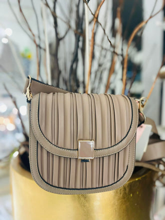 Borsa Alessia & Massimo 1864 Tracolla Plisse Taupe