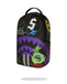 ZAINO SPRAYGROUND ART7620 SHARK CENTRAL STENCILS- BLACK DLXSV BACKPACK