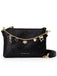 Borsa L’ Atelier du Sac Alexia L’ Allure pochette a tracolla nera trapuntata con catena e charm pendenti