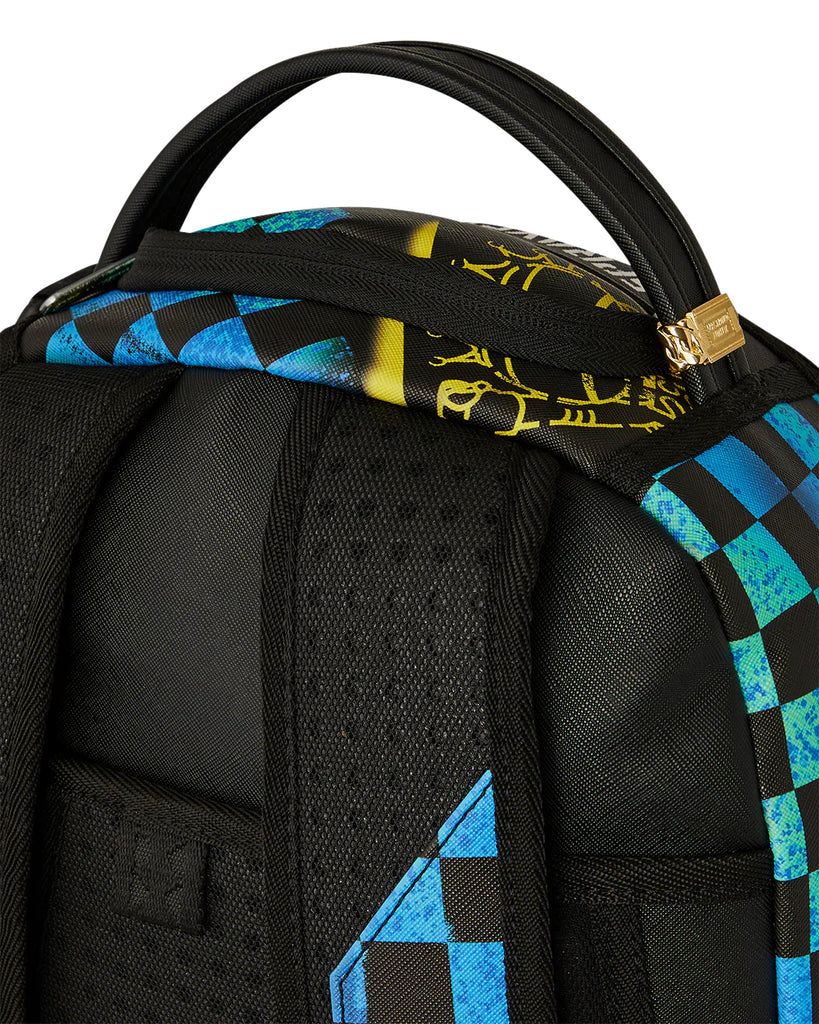 ZAINO SPRAYGROUND ART7620 SHARK CENTRAL STENCILS- BLACK DLXSV BACKPACK