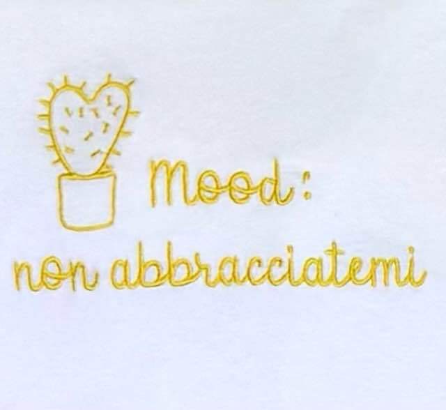 T-Shirt Agape Cactus Cuore Mood: Non Abbracciatemi
