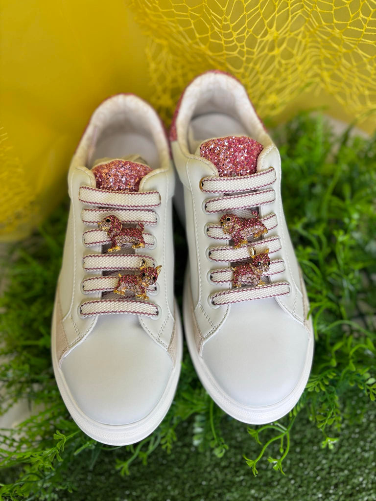 Sneaker Tosca Blu SS2501S003 Bellatrix con accessorio in strass colore bianco/fucsia