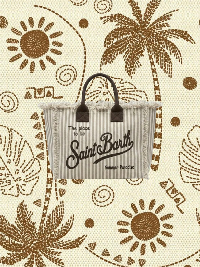 Borsa Saint Barth Colette Stipes Beige COL0001 03450L