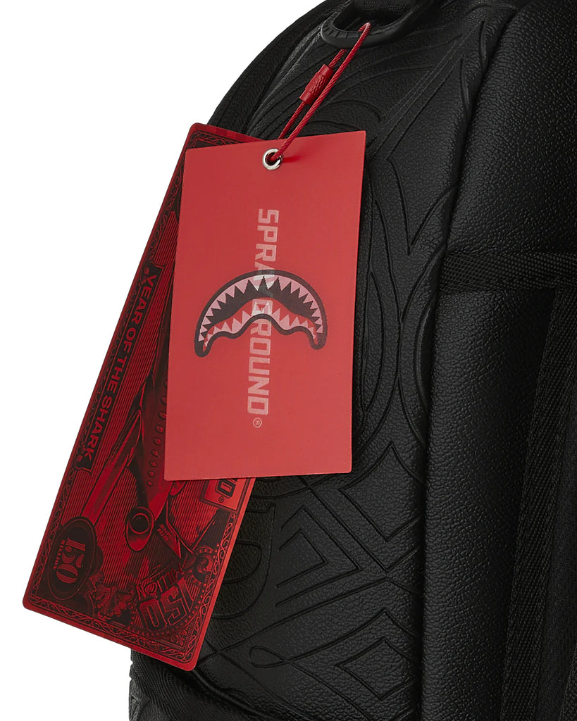 ZAINO SPRAYGROUND 6950 TONAL MONOGRAM EMBOSS SHARK BACKPACK