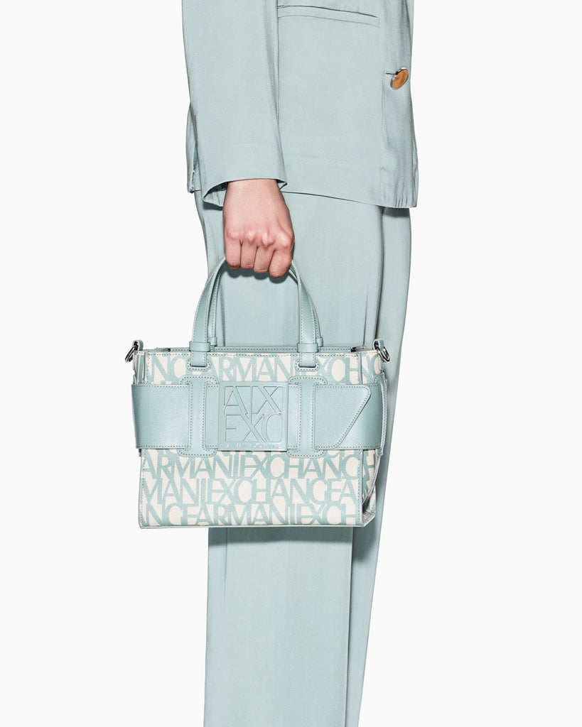 BORSA ARMANI EXCHANGE 942690 TOTE MEDIA CON DETTAGLIO A CONTRASTO