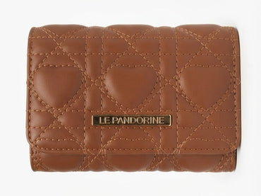 Portafoglio Le PANDORINE PF252P523 cuori trapuntati color legno