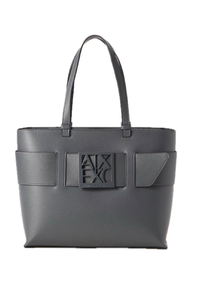 Borsa Armani Exchange 949138 0A874 Shopping Bag Medium Logo Placca