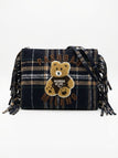 Borsa Pashbag Pochette con tracolla Sophie Shepherd yard con frange laterali