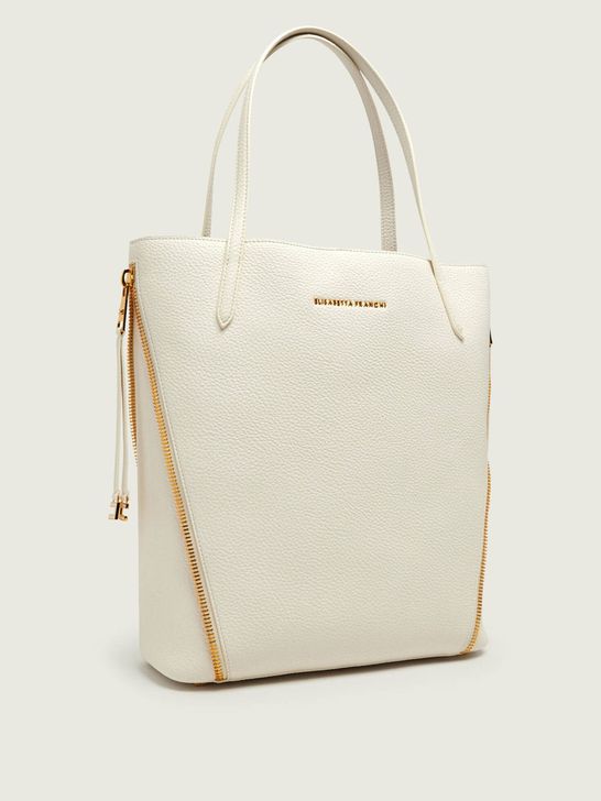Borsa Elisabetta Franchi BS24A66E2 shopper bag con zip gold laterali
