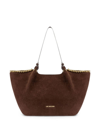 Borsa Love Moschino JC4220 shopper con perline gold in suede