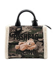 Borsa Pashbag 20129 Mini Marge scroll camouflage e ecofur