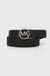 Cintura Michael Kors reversibile  nera con logo silver