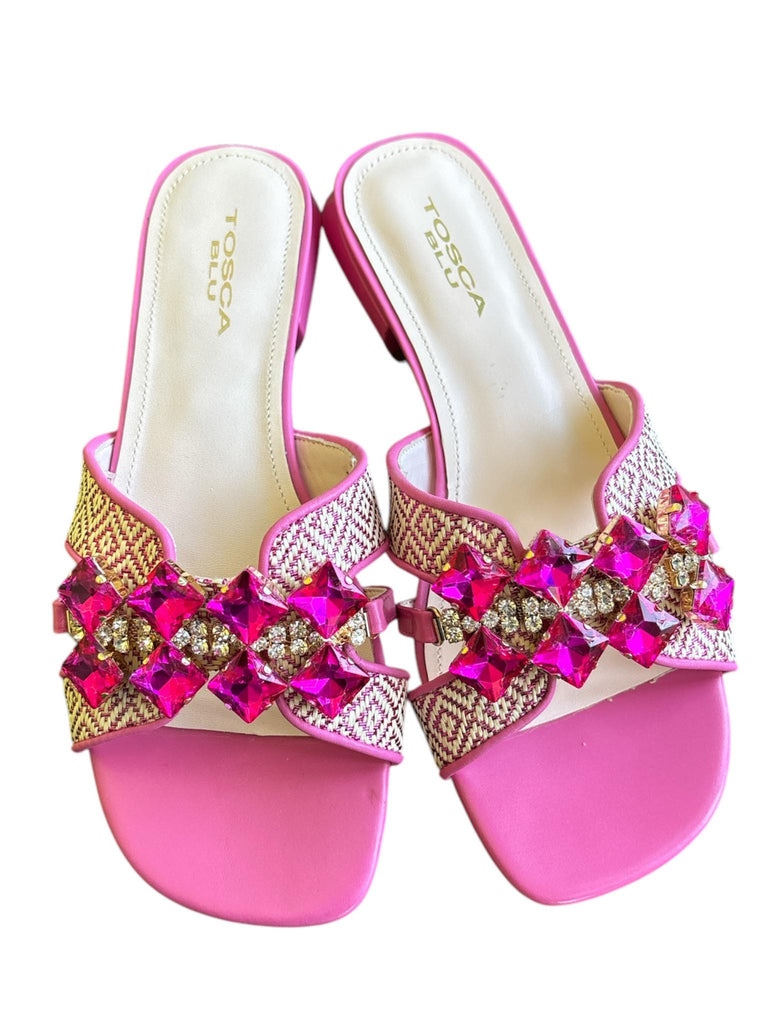 Scarpe Ciabatta Tosca Blu SS2529S294 Nancy con accessorio colore Fuxia