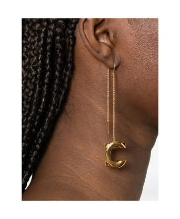 Orecchini Elisabetta Franchi OR40B61E2 con catenella e logo