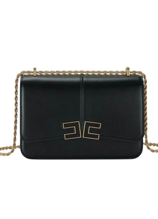 Borsa Elisabetta Franchi  BS91A61E2 a tracolla con dettaglio logo