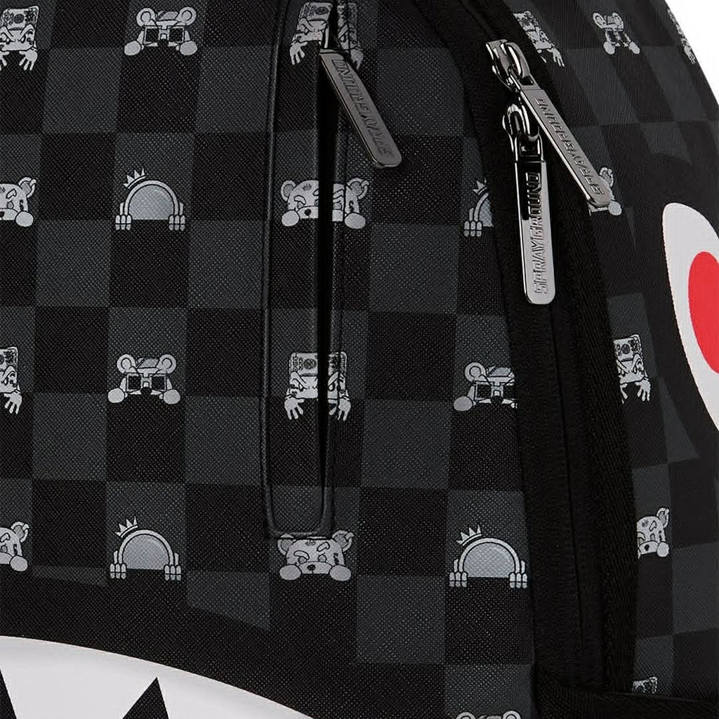 ZAINO SPRAYGROUND 8872 GRAY PEEKING CHARACTER