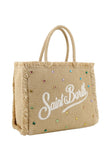 Borsa Saint Barth Vanity Straw Con Strass Colorati VANI021 02748L