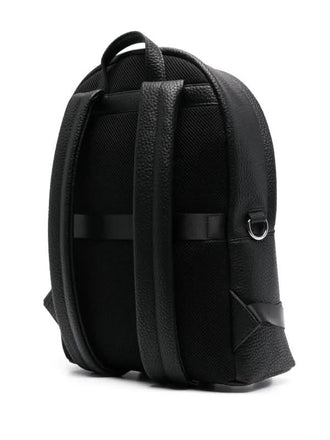 Zaino Armani Exchange In Pelle Martellata Logo In argento E Zip 952631 CC828