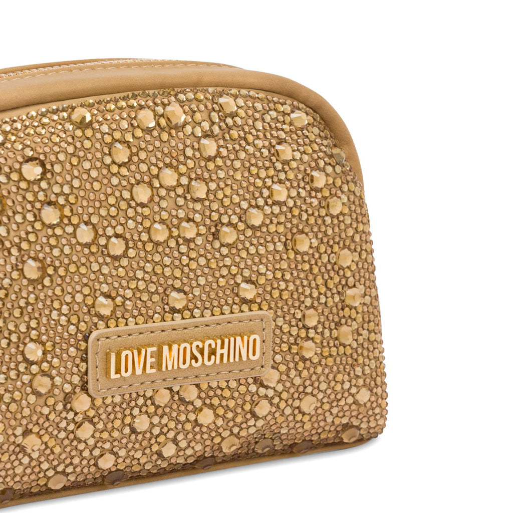 Pochette Love Moschino JC5350 bustina satin con strass Limited Edition