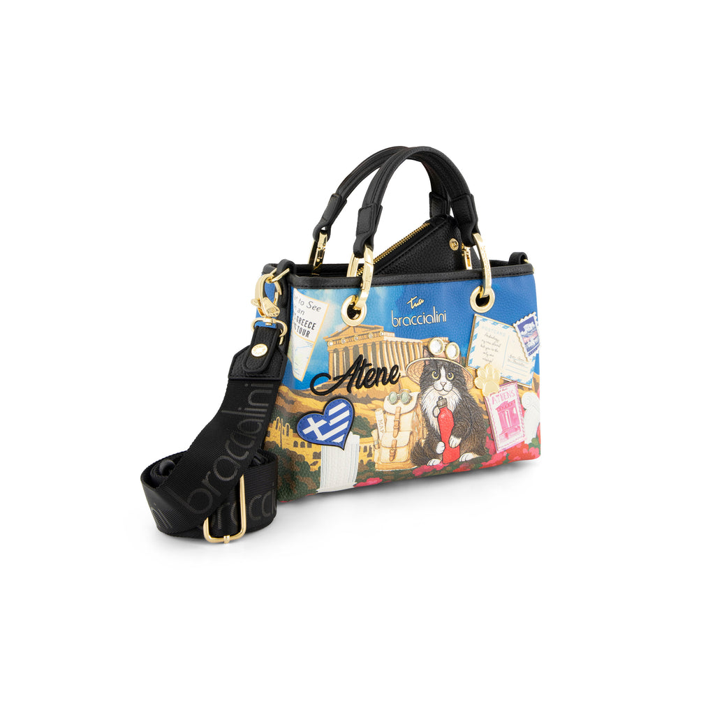 Borsa Braccialini Cartoline Atene B19160 Tote small