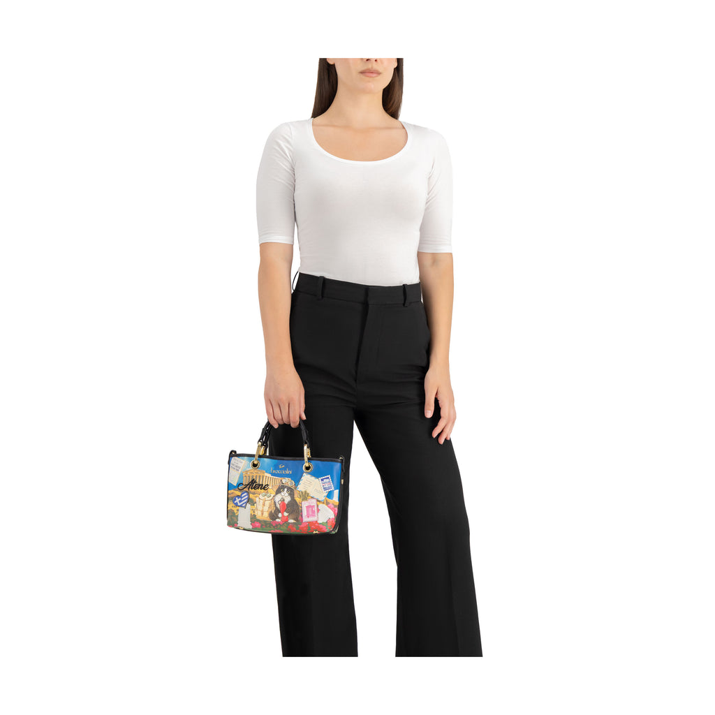 Borsa Braccialini Cartoline Atene B19160 Tote small