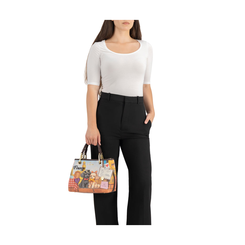 Borsa Braccialini Cartoline Firenze B19161 Tote Medium