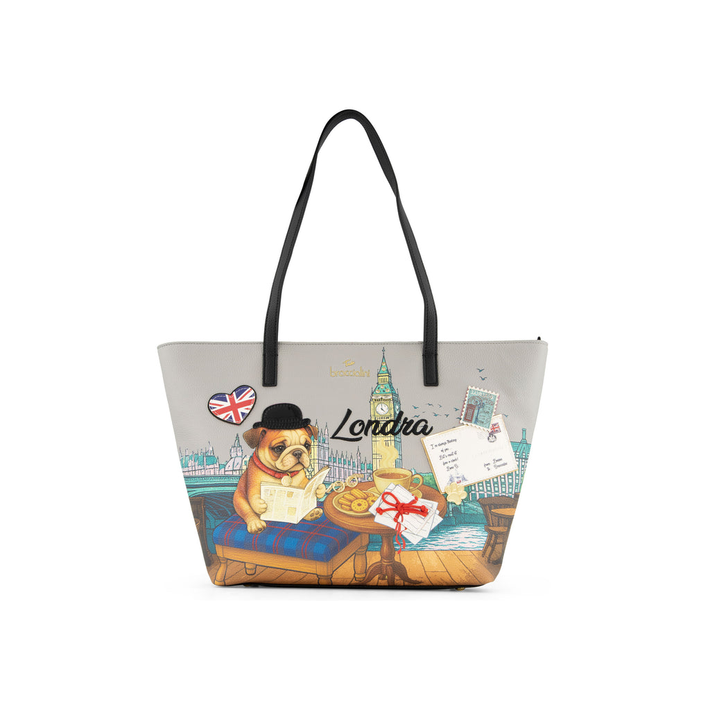 Borsa Braccialini Cartoline Londra B19164 Shopper