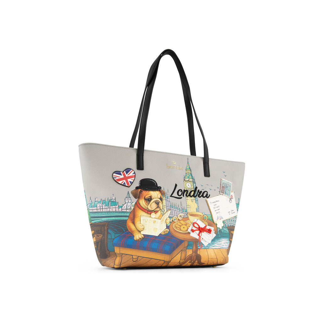 Borsa Braccialini Cartoline Londra B19164 Shopper