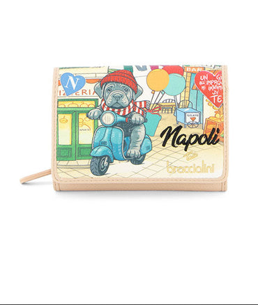 Portafoglio Braccialini Cartoline Napoli B19171 Medium