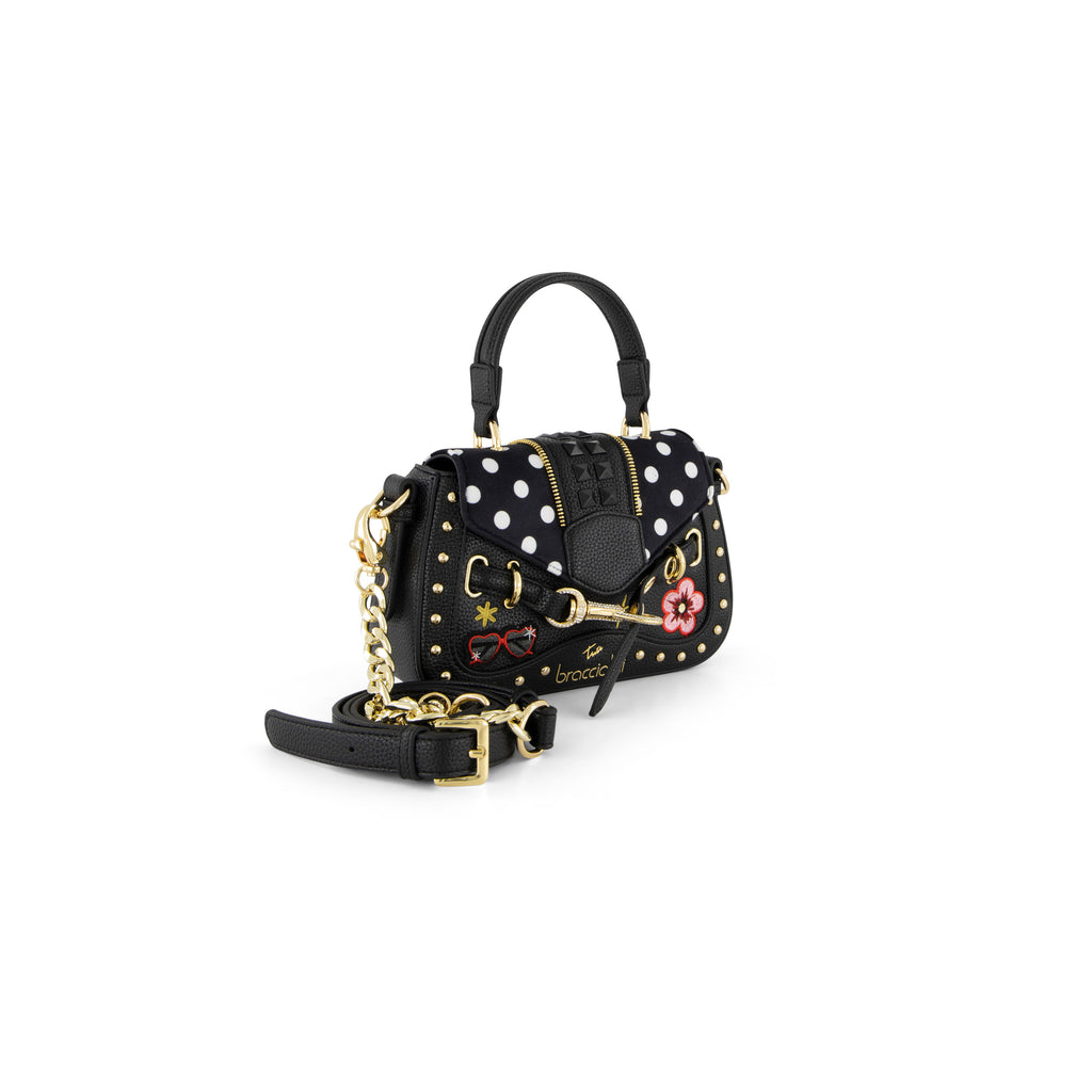 Borsa Braccialini Rock B19270 Mini Bag con applicazioni nera