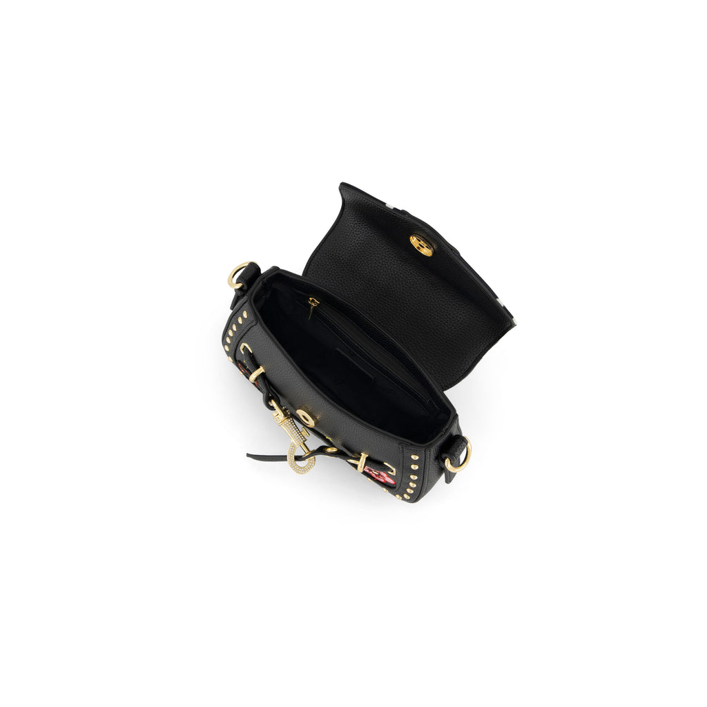 Borsa Braccialini Rock B19270 Mini Bag con applicazioni nera