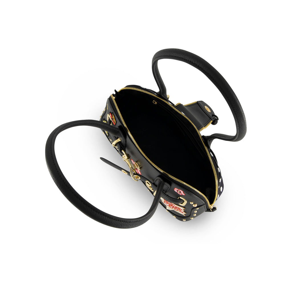 Borsa Braccialini Rock B19273 bauletto nero con applicazioni