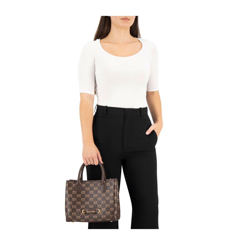 Borsa Braccialini Monogram B19050 Tote Medium Brown