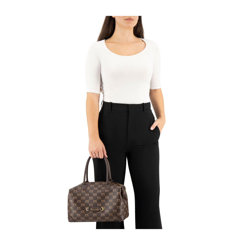 Borsa Braccialini Monogram B19052 Bauletto Brown