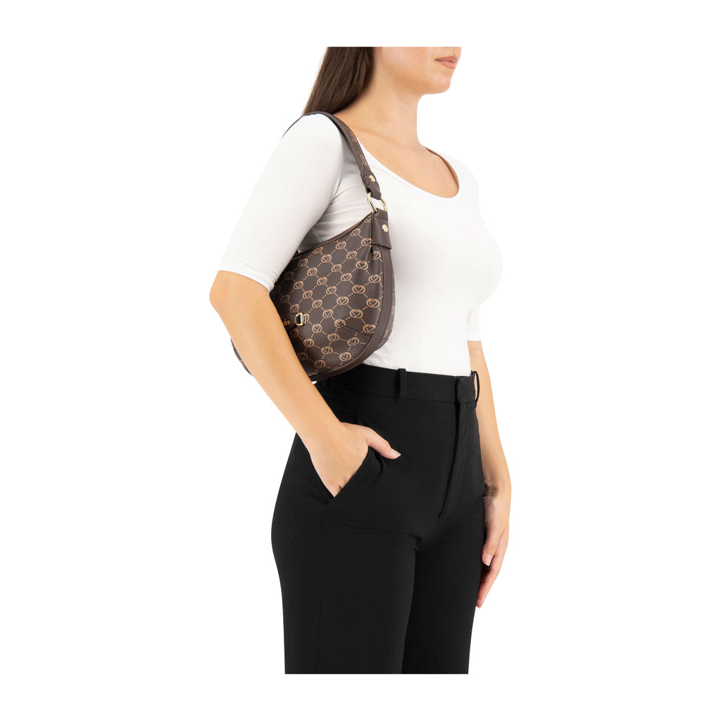Borsa Braccialini Monogram B19053 Hobo Bag Brown