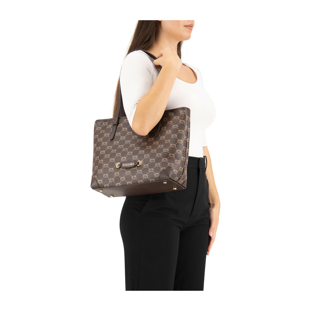 Borsa Braccialini Monogram B19058 Shopper Brown