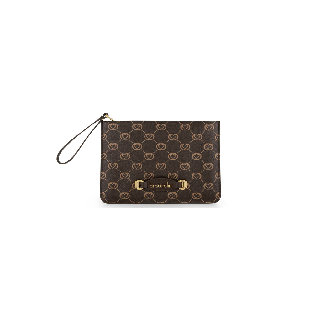 Borsa Braccialini Monogram B19059 Pochette Small Brown