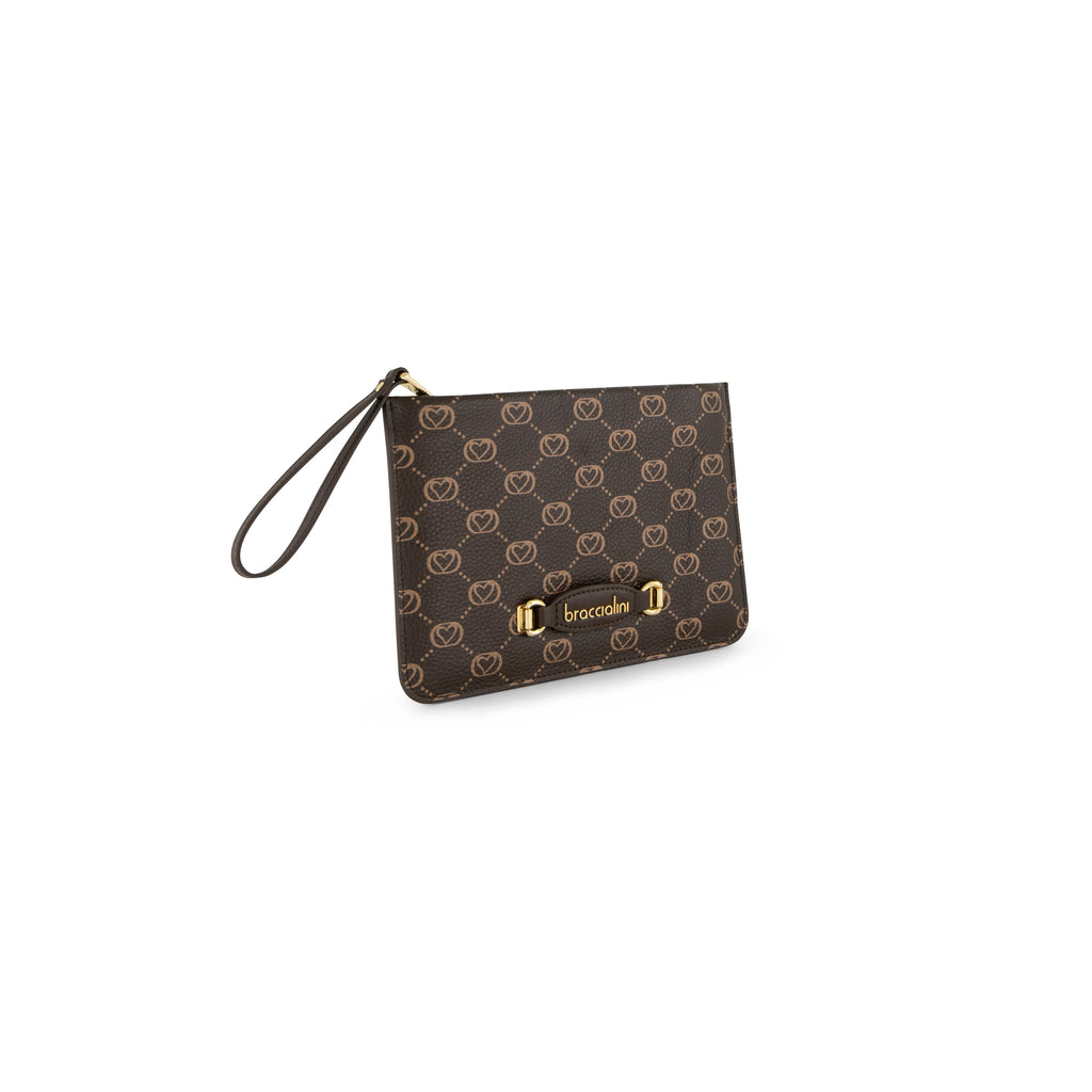 Borsa Braccialini Monogram B19059 Pochette Small Brown