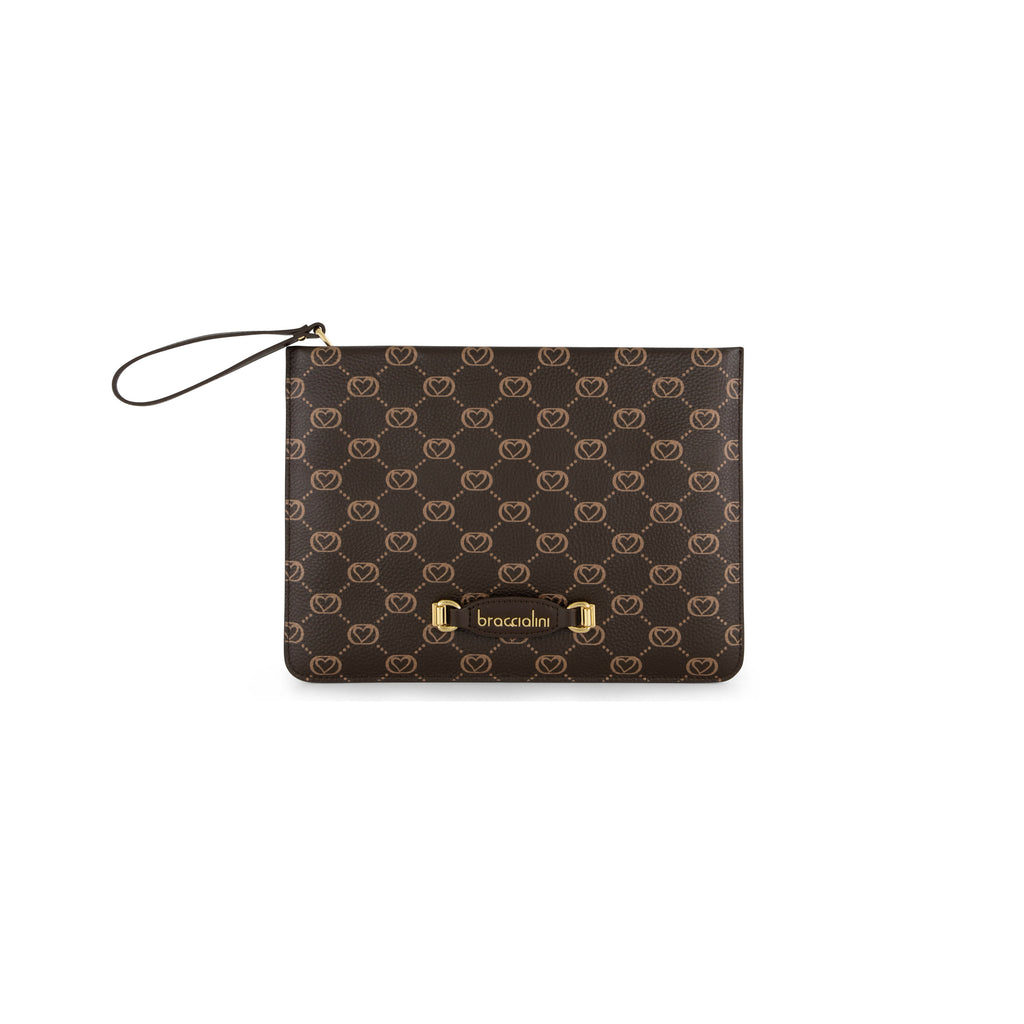 Borsa Braccialini Monogram B19019 Pochette Brown