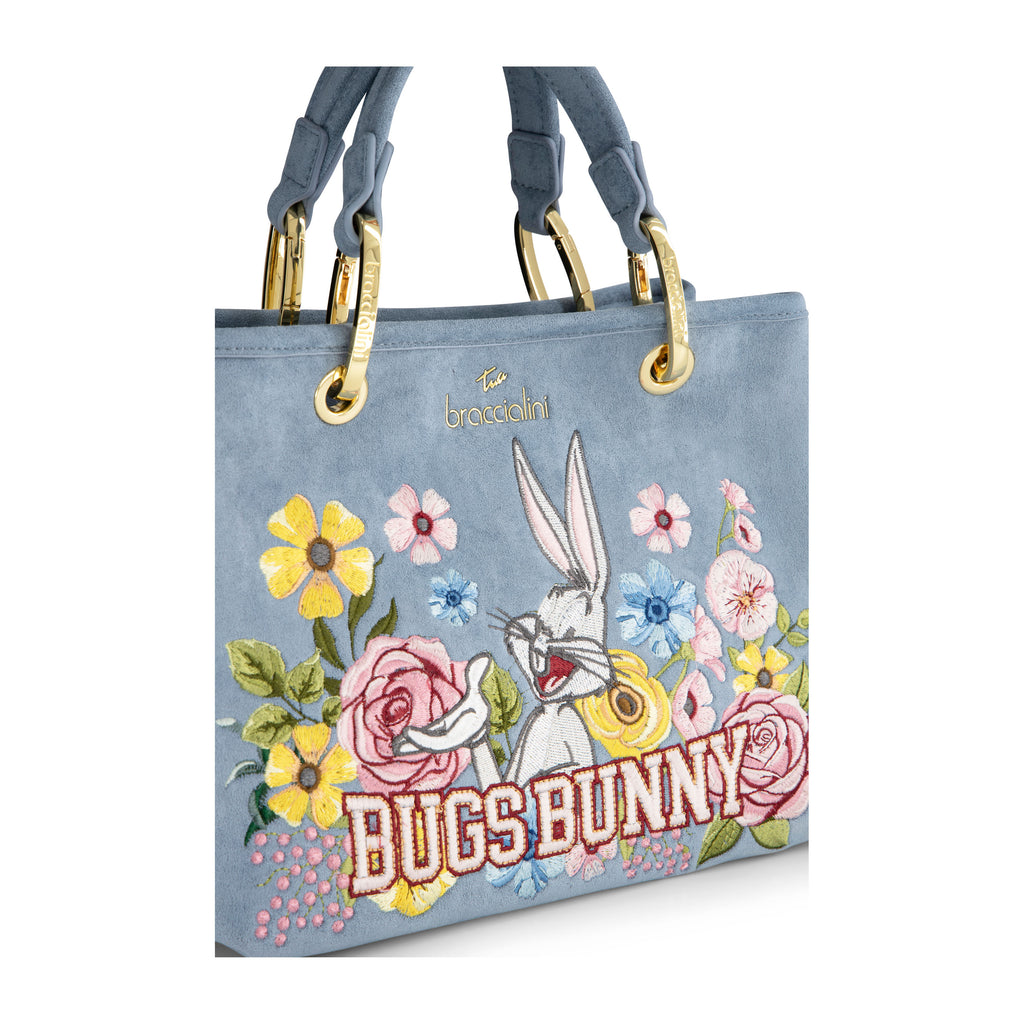 Borsa Braccialini Beth Bloom LT322 Bugs Bunny Tote Medium in suede