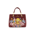 Borsa Braccialini Beth Bloom LT321 Titti Tote Medium in suede