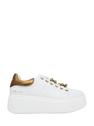 Sneaker Tosca Blu SF2502S028 Dazzling con charm orsetti e conigli colore bianco-bronzo