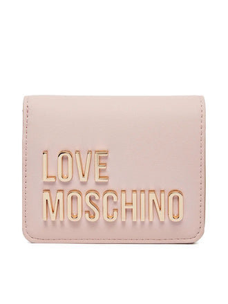 Portafoglio Love Moschino JC5612 GRS Pu small logo lettering dorato