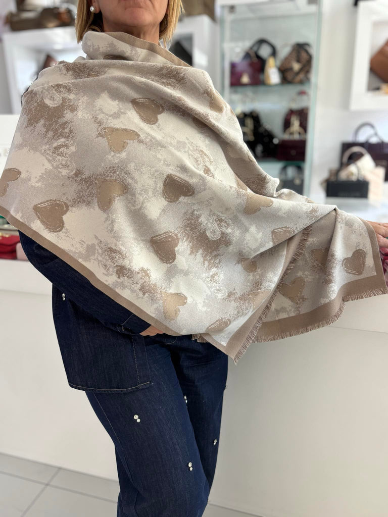 Sciarpa Alessia & Massimo Fantasia Cuori Art2678