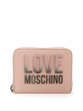 Portafoglio Love Moschino JC5732 Zip Around Medium Logo smaltato Cipria