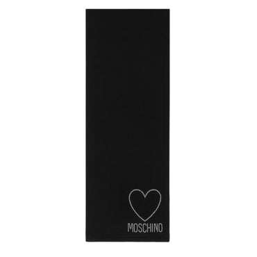 Sciarpa Moschino 30839 M3333 cuore e logo con borchie