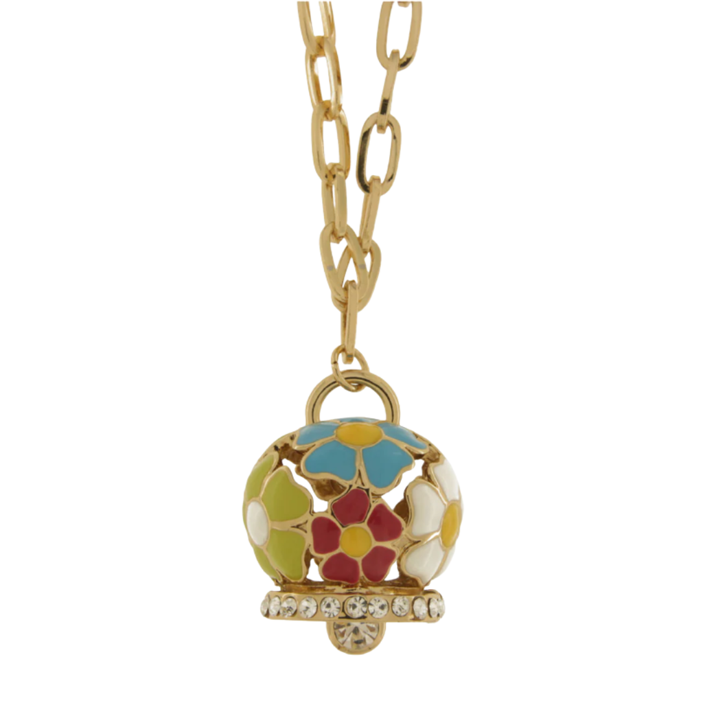 Collana Amo Capri  con campana a fiori multicolor
